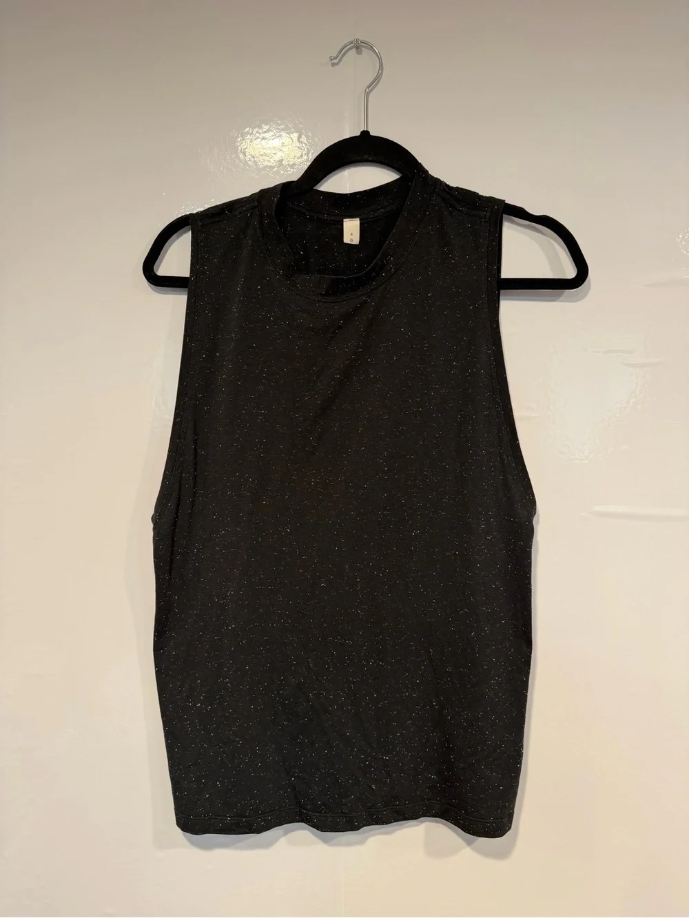 Black lululemon all yours muscle tee in black‎ speckled